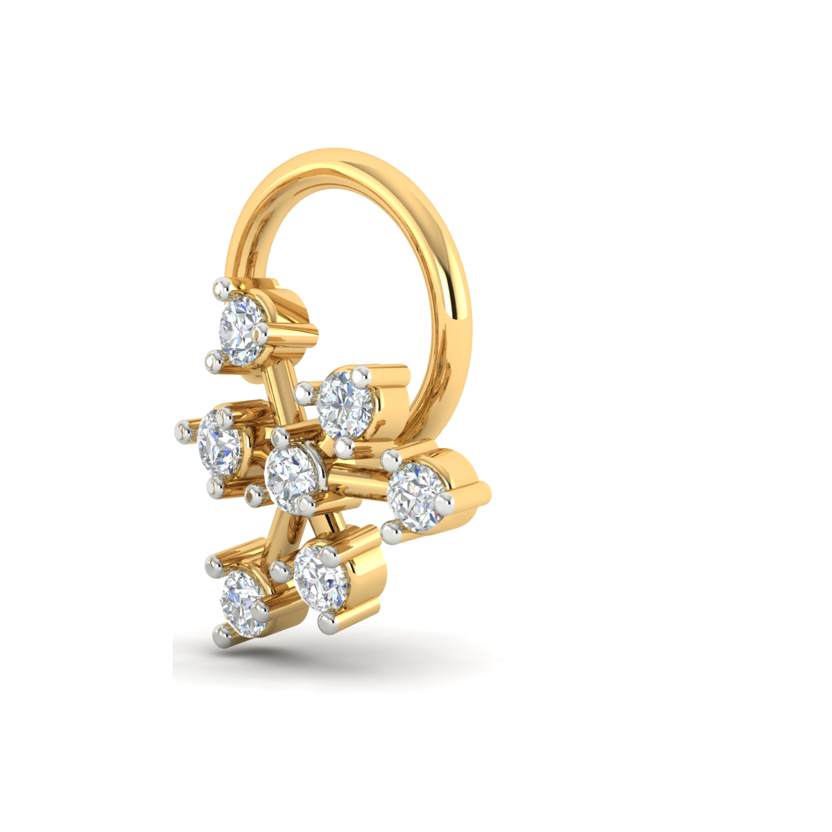 Moonlit Cascade Diamond Pin 18K