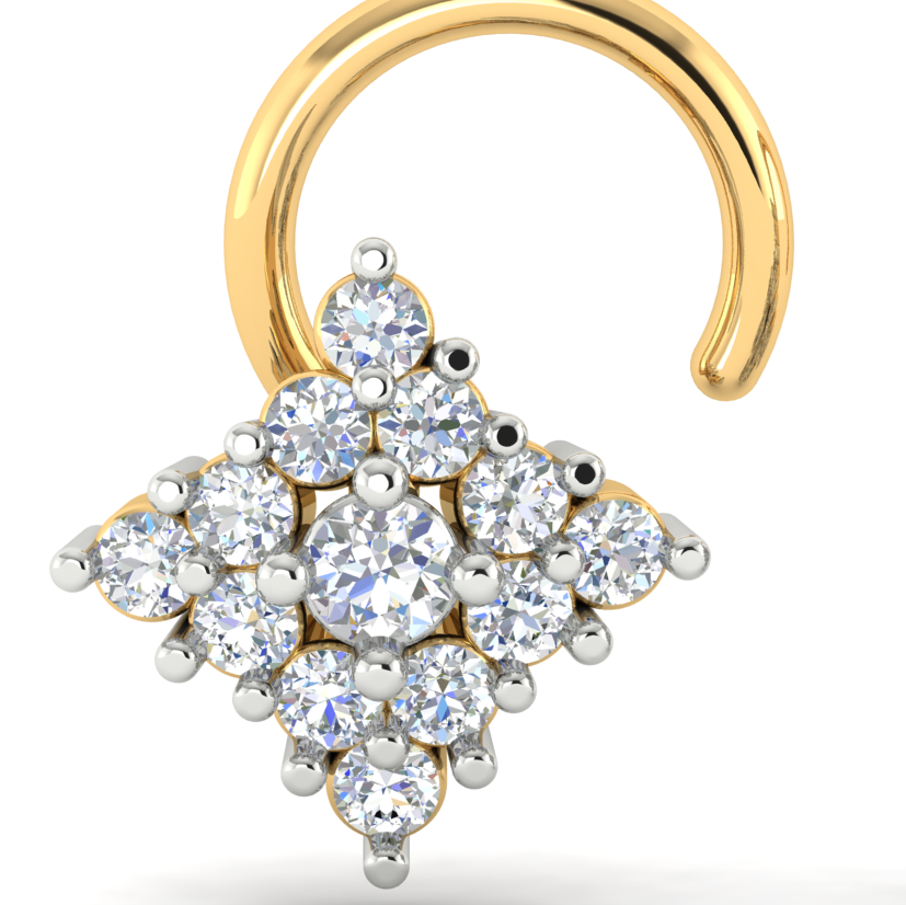 Whispering Petal Nose Pin 18K