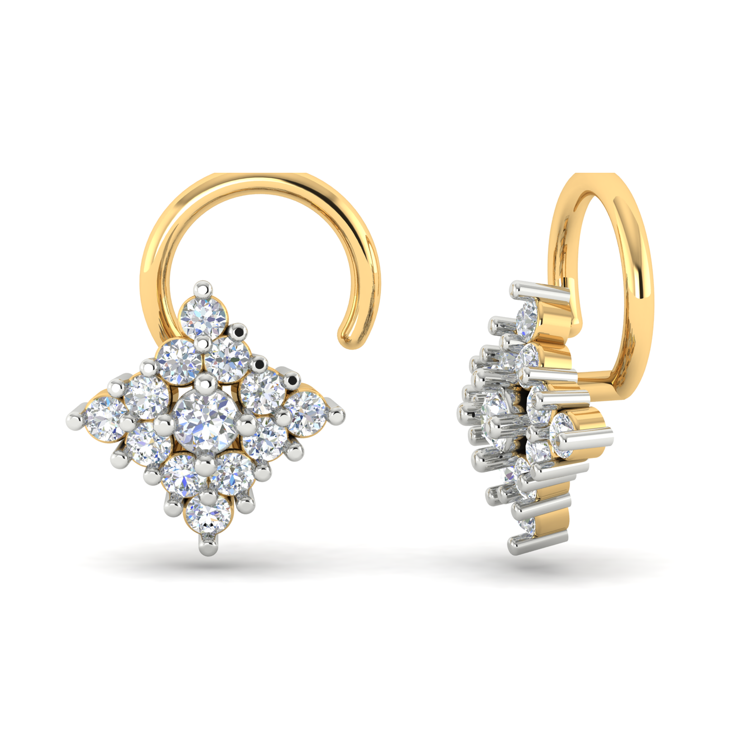 Whispering Petal Nose Pin 18K