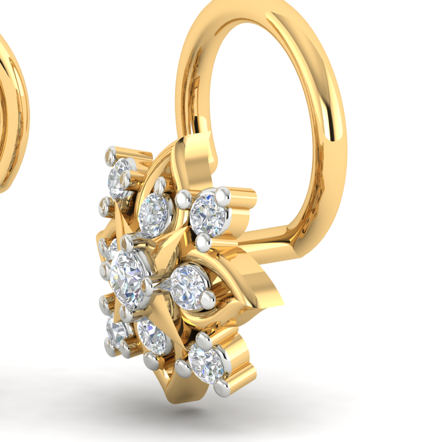 Opulent Petal Nose Pin 18K