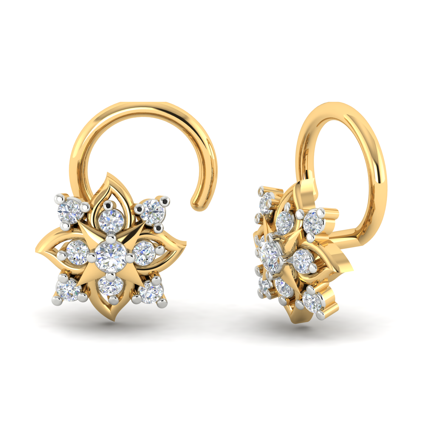Opulent Petal Nose Pin 18K