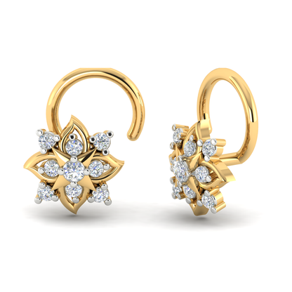 Opulent Petal Nose Pin 18K