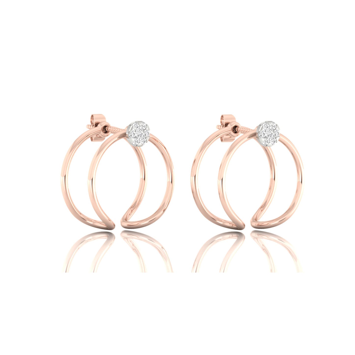 Blushing Blossom Earrings 18K