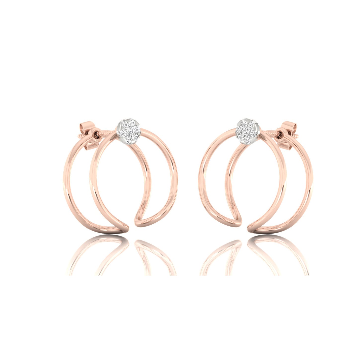 Blushing Blossom Earrings 18K