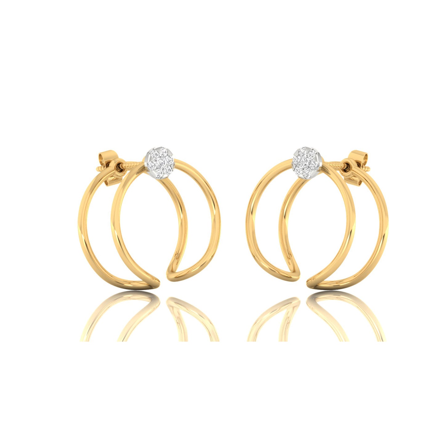 Blushing Blossom Earrings 18K