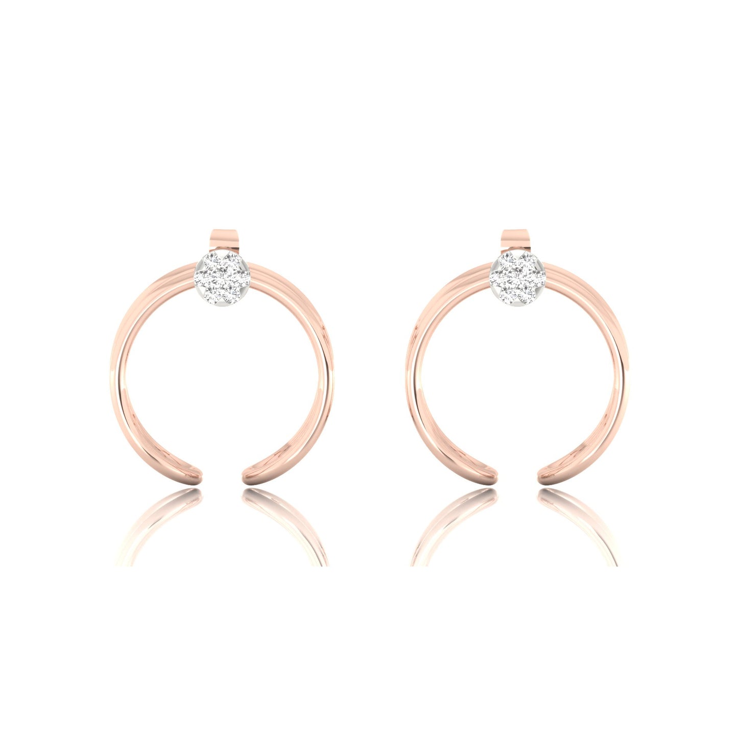 Blushing Blossom Earrings 18K