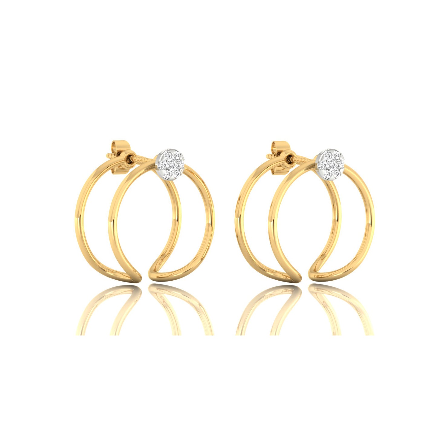 Blushing Blossom Earrings 18K