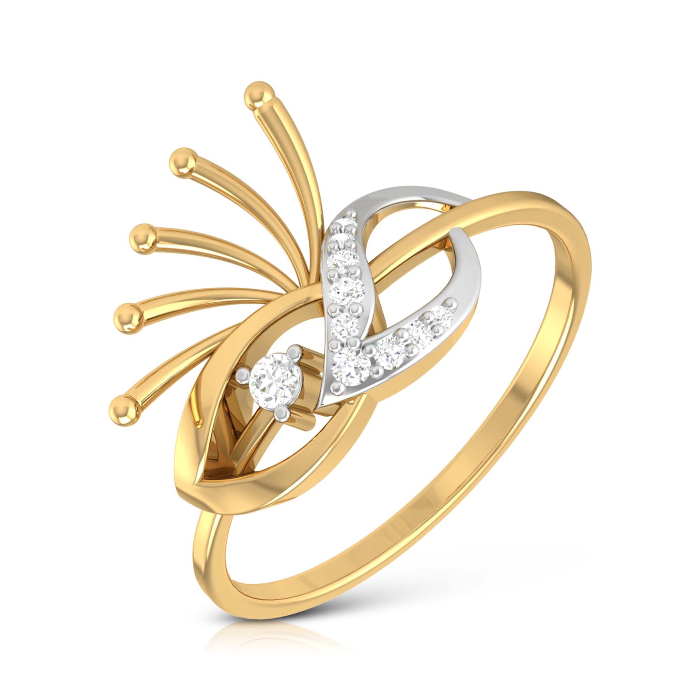 Blushing Blossom 14Kt Diamond Ring