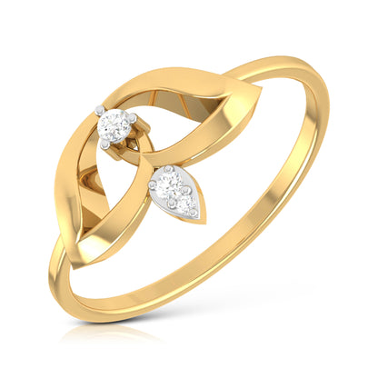 Radiant Raindrop 14Kt Diamond Ring