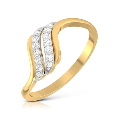 Opulent Oceanic 14Kt Diamond Ring