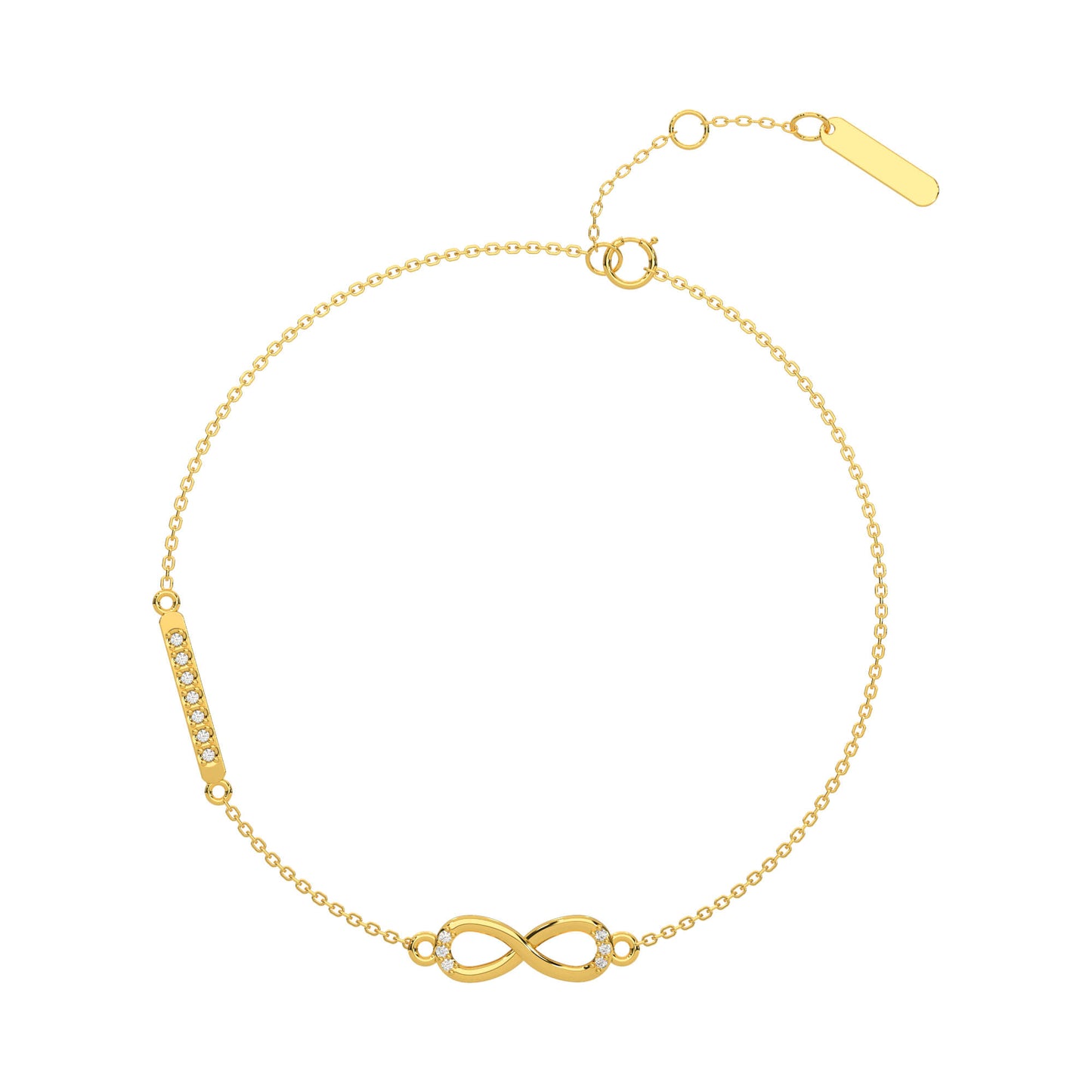 Bedazzling Brilliance Chain Bracelet 18K