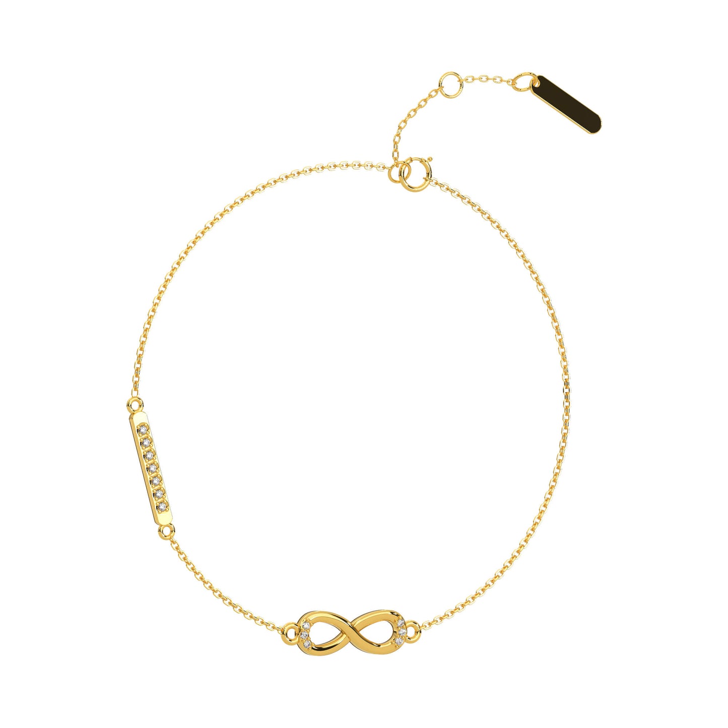 Bedazzling Brilliance Chain Bracelet 18K