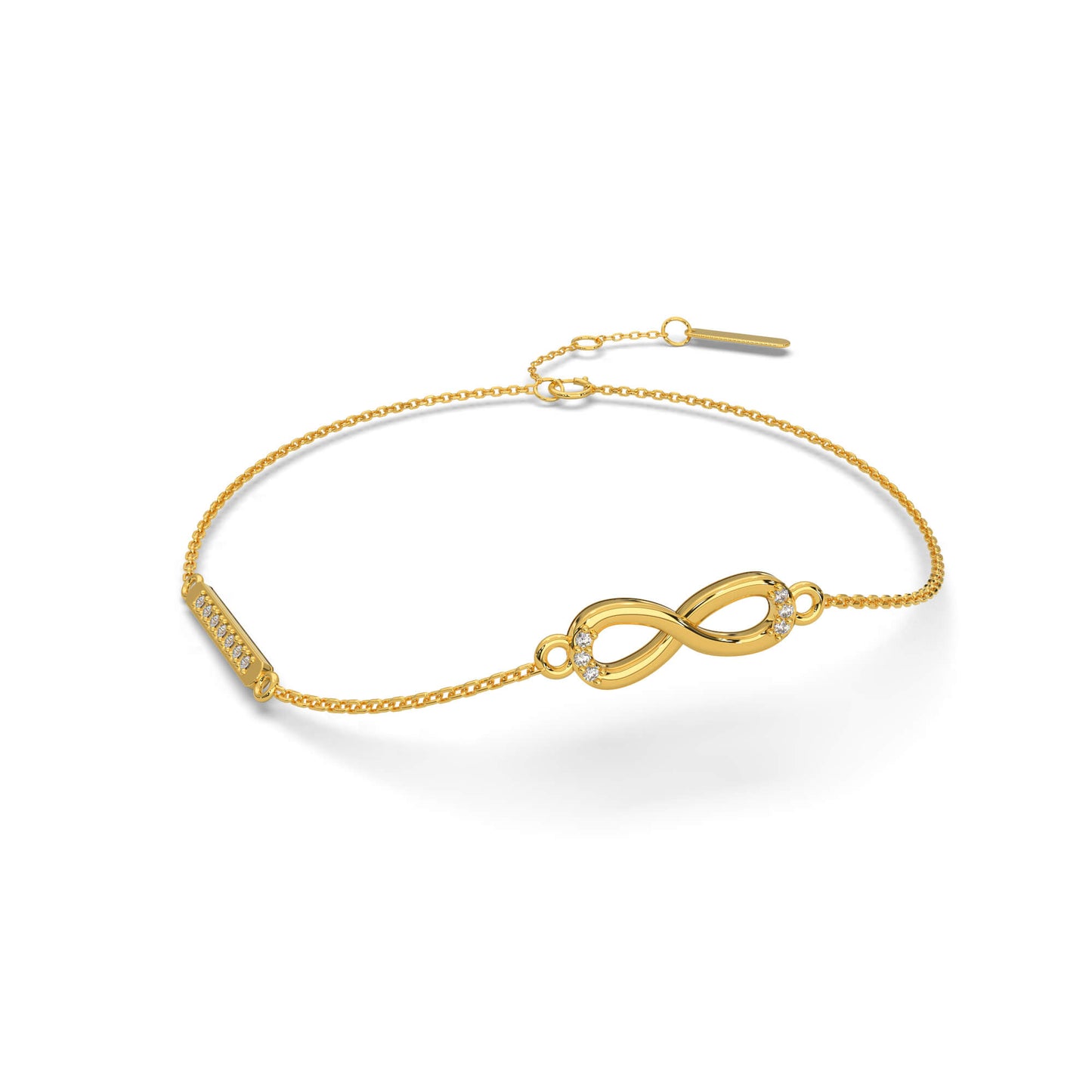 Bedazzling Brilliance Chain Bracelet 18K