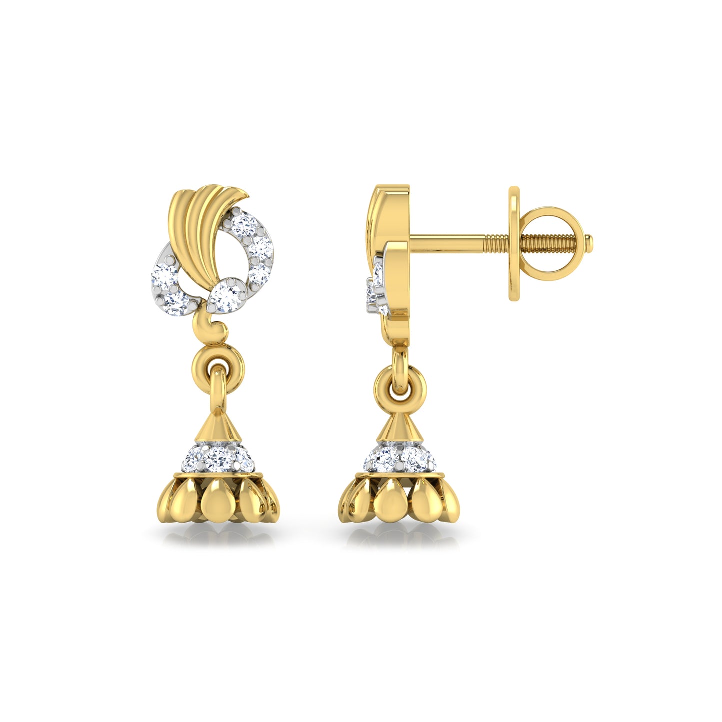 Crescent Earrings 18K