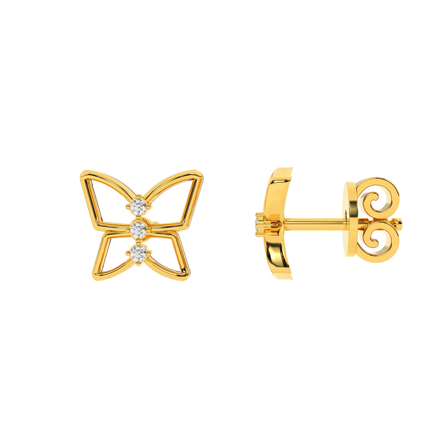 Gilded Gardenia Earrings 18K