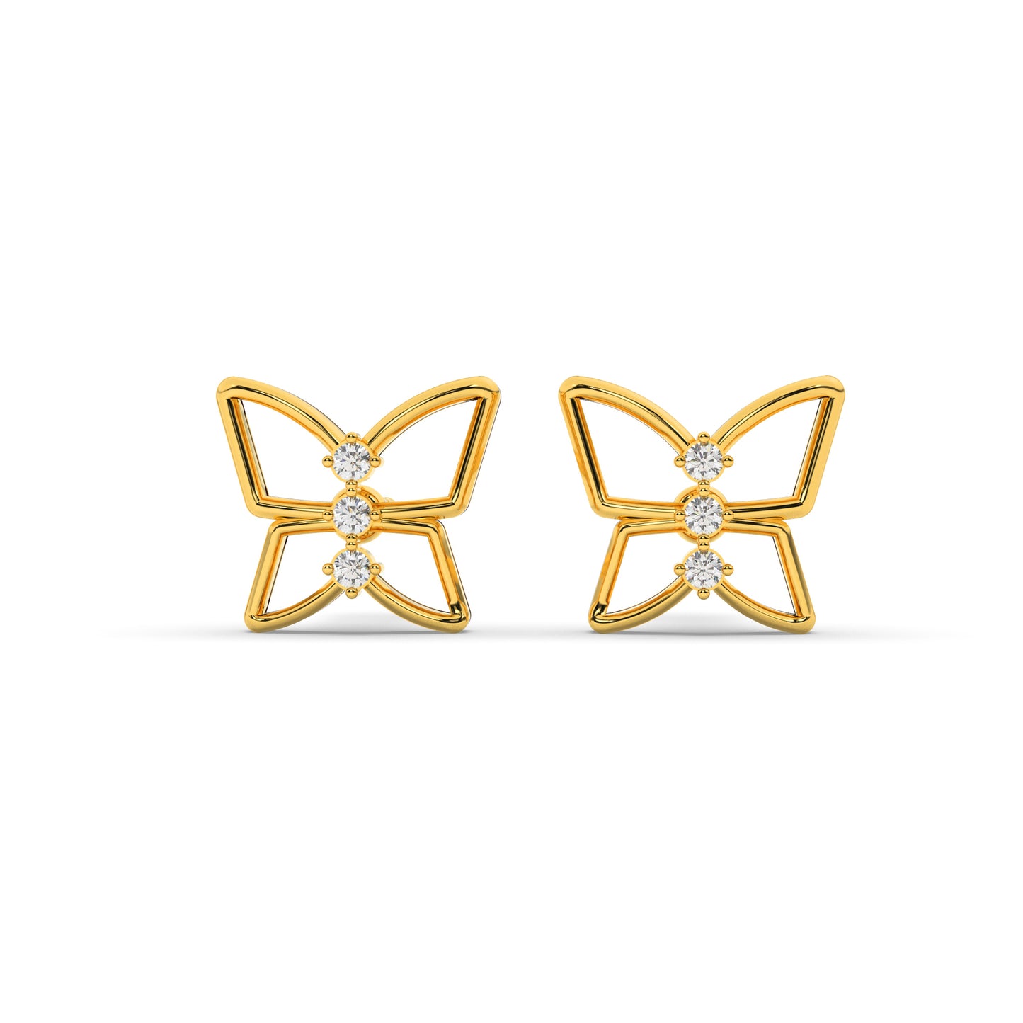 Gilded Gardenia Earrings 18K