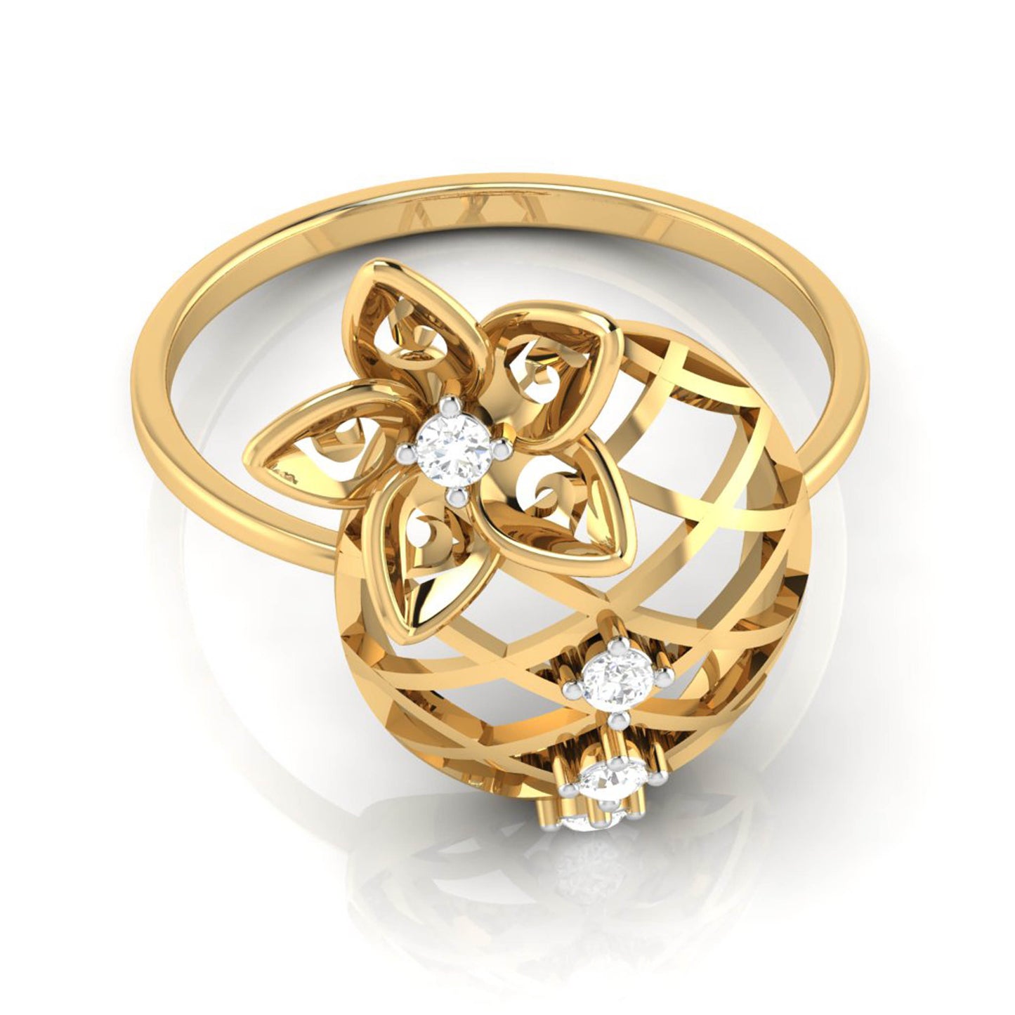 Enigmatic Echo Eternity 14Kt Diamond Ring