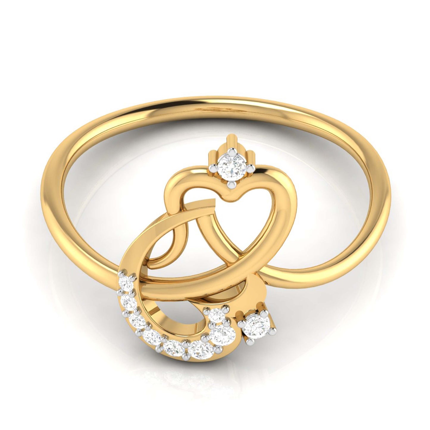 Moonlit Melody 14Kt Diamond Ring