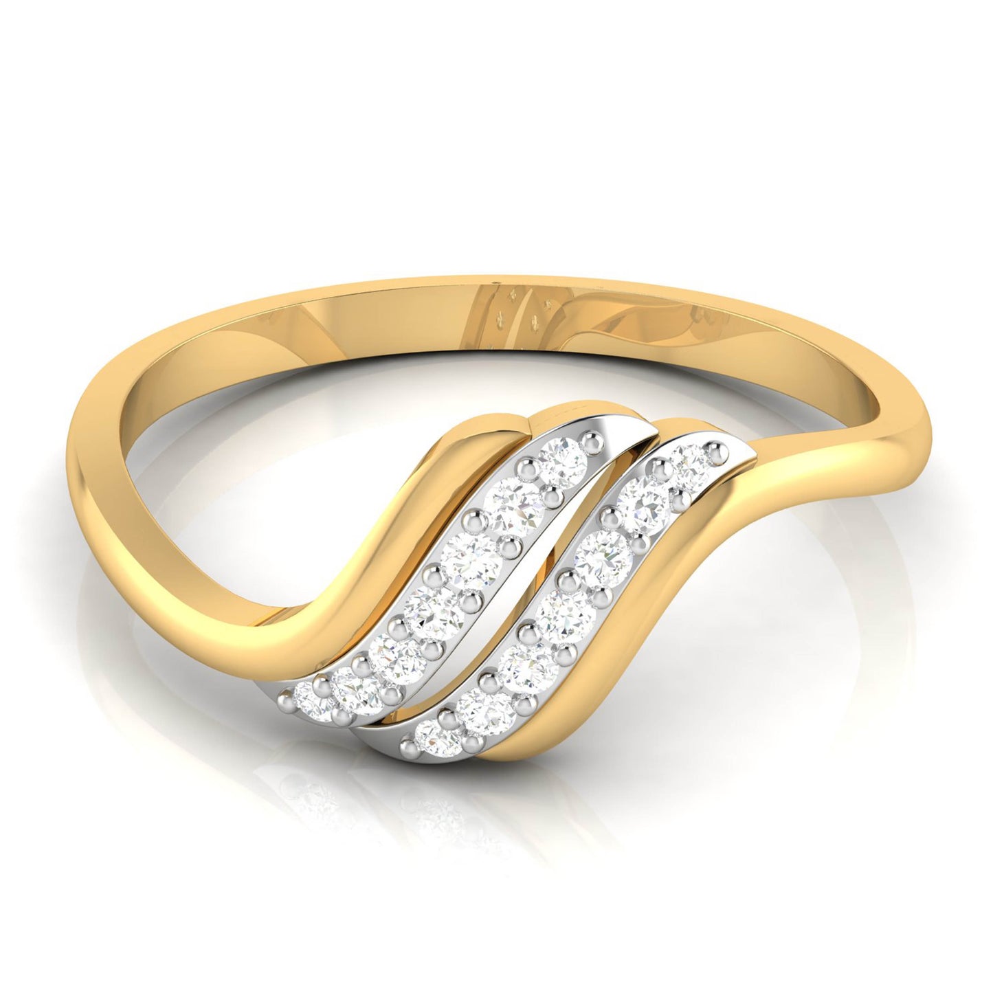 Opulent Oceanic 14Kt Diamond Ring