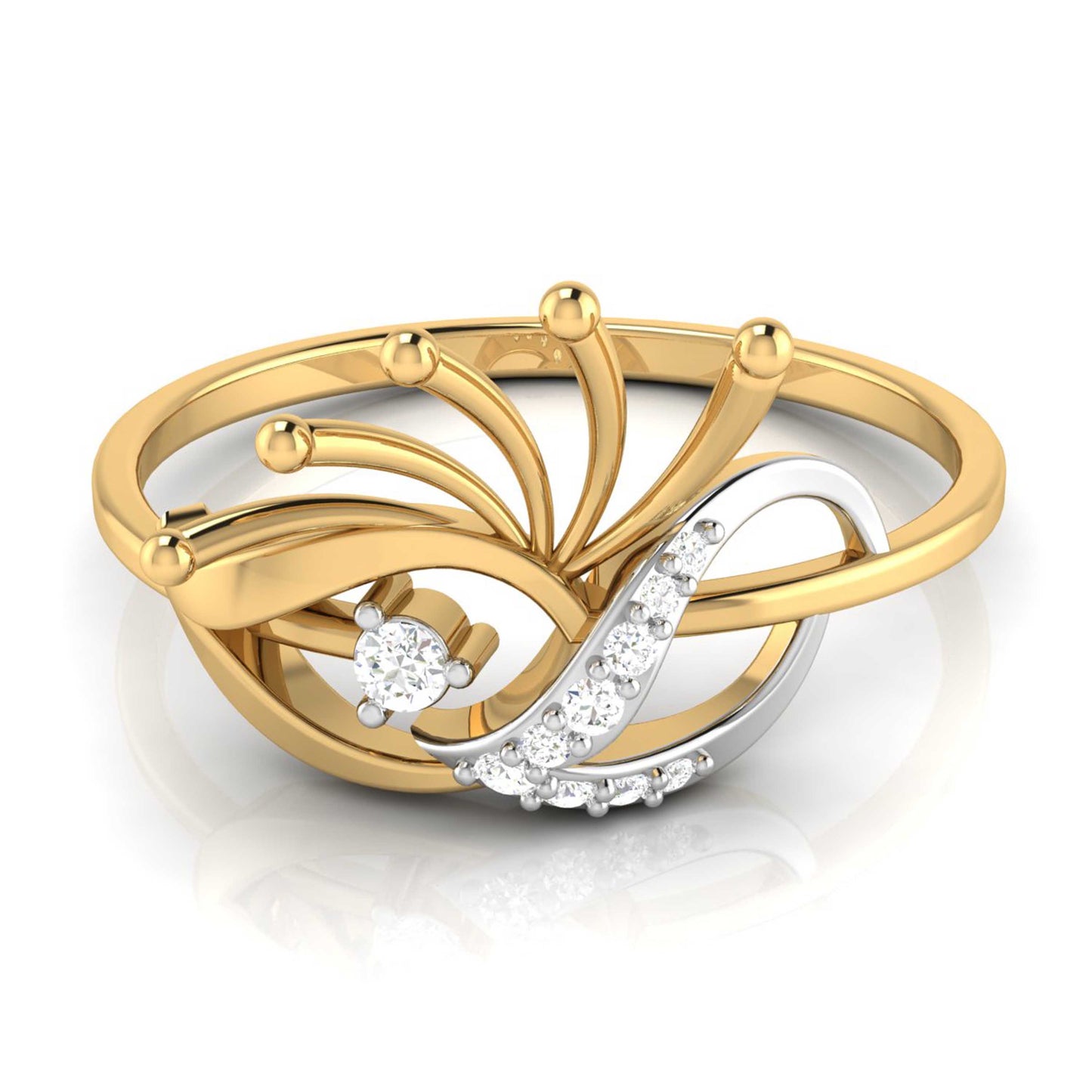 Blushing Blossom 14Kt Diamond Ring