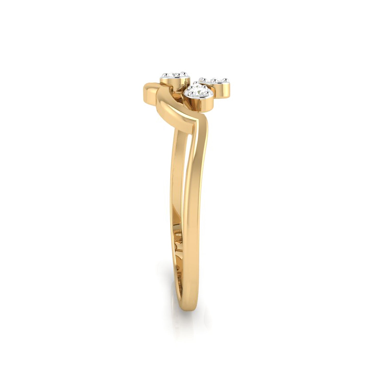 Gilded Grace Grandeur 14Kt Diamond Ring