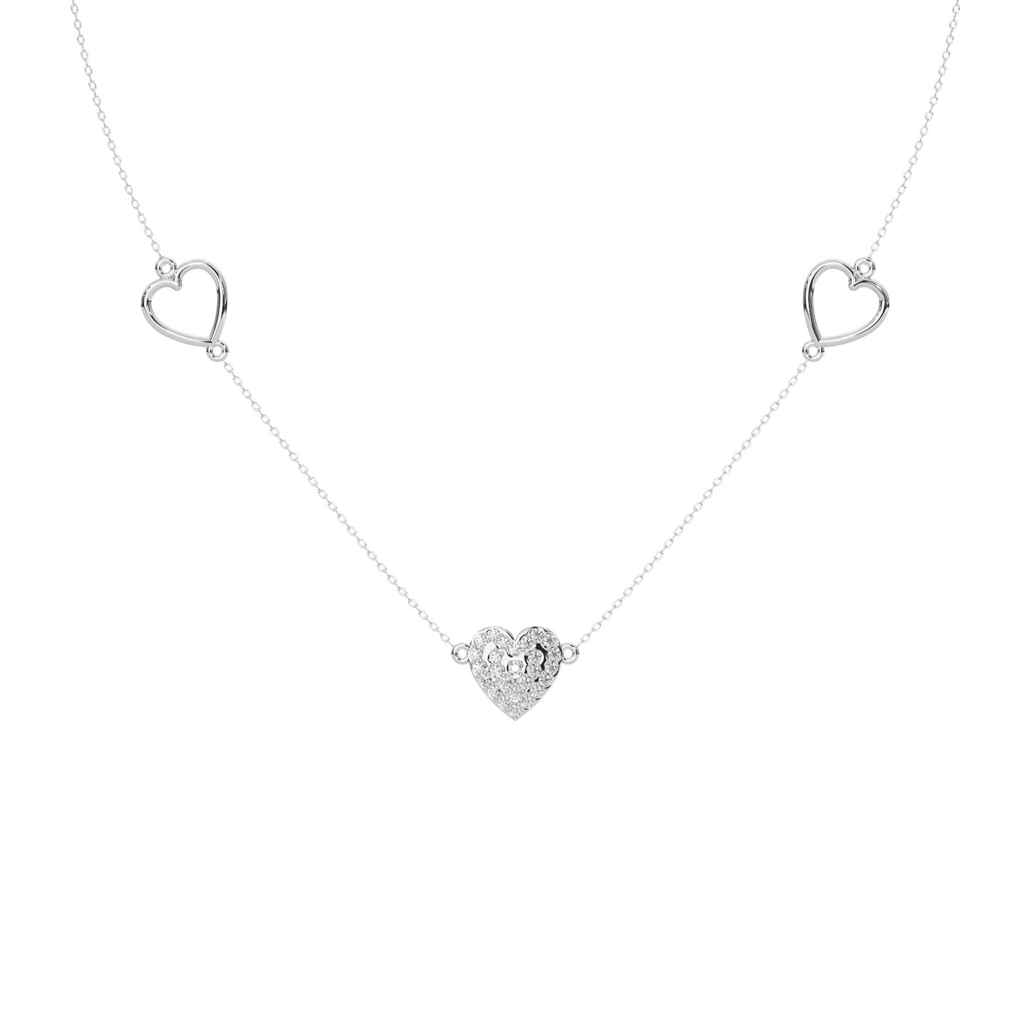 Radiant Reflection Diamond Necklace