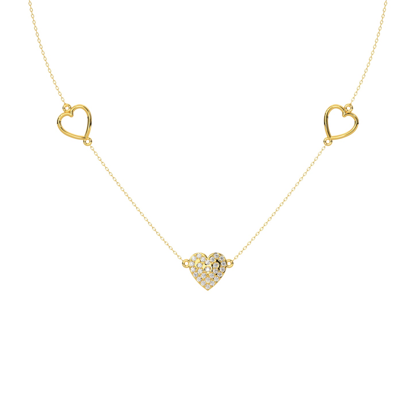 Radiant Reflection Diamond Necklace