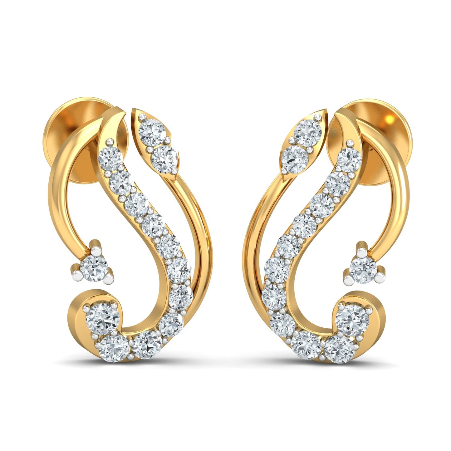 Whispering Waters Diamond Ear Cuffs