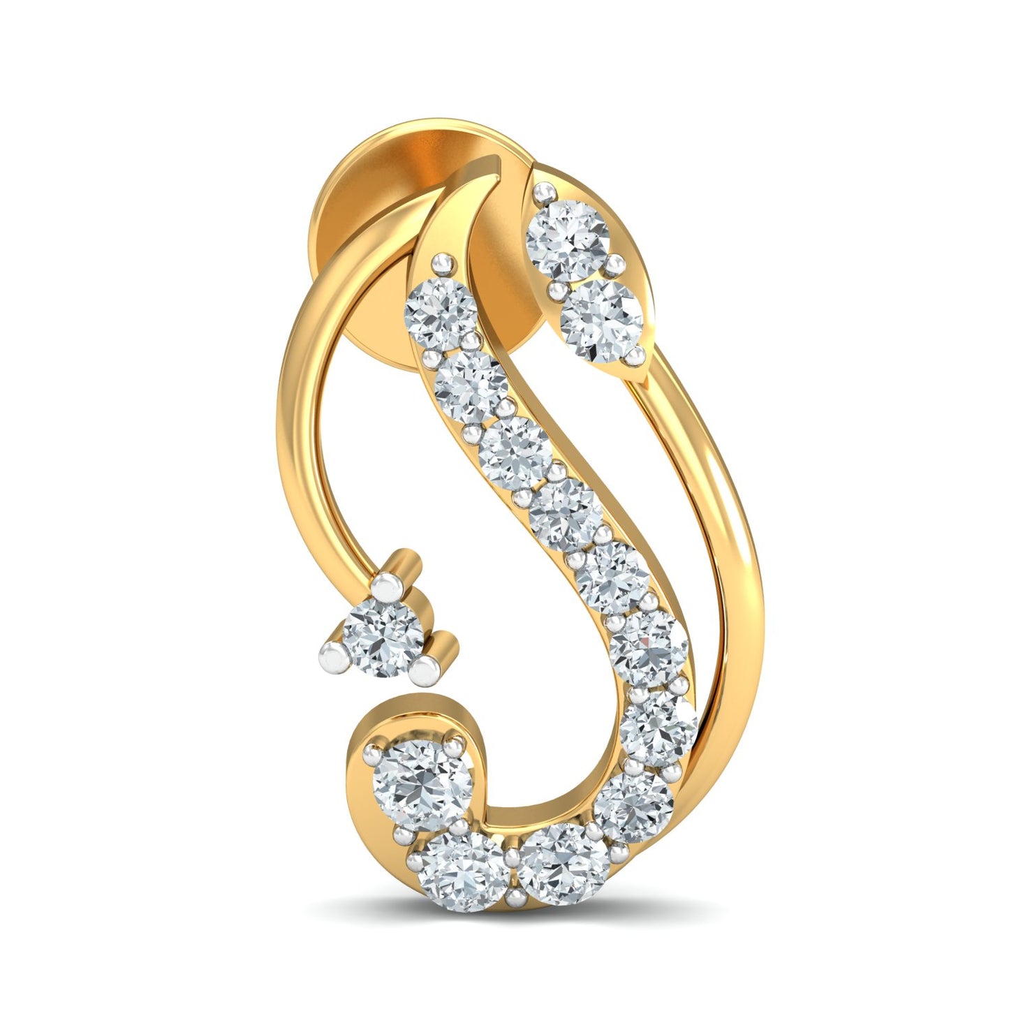 Whispering Waters Diamond Ear Cuffs