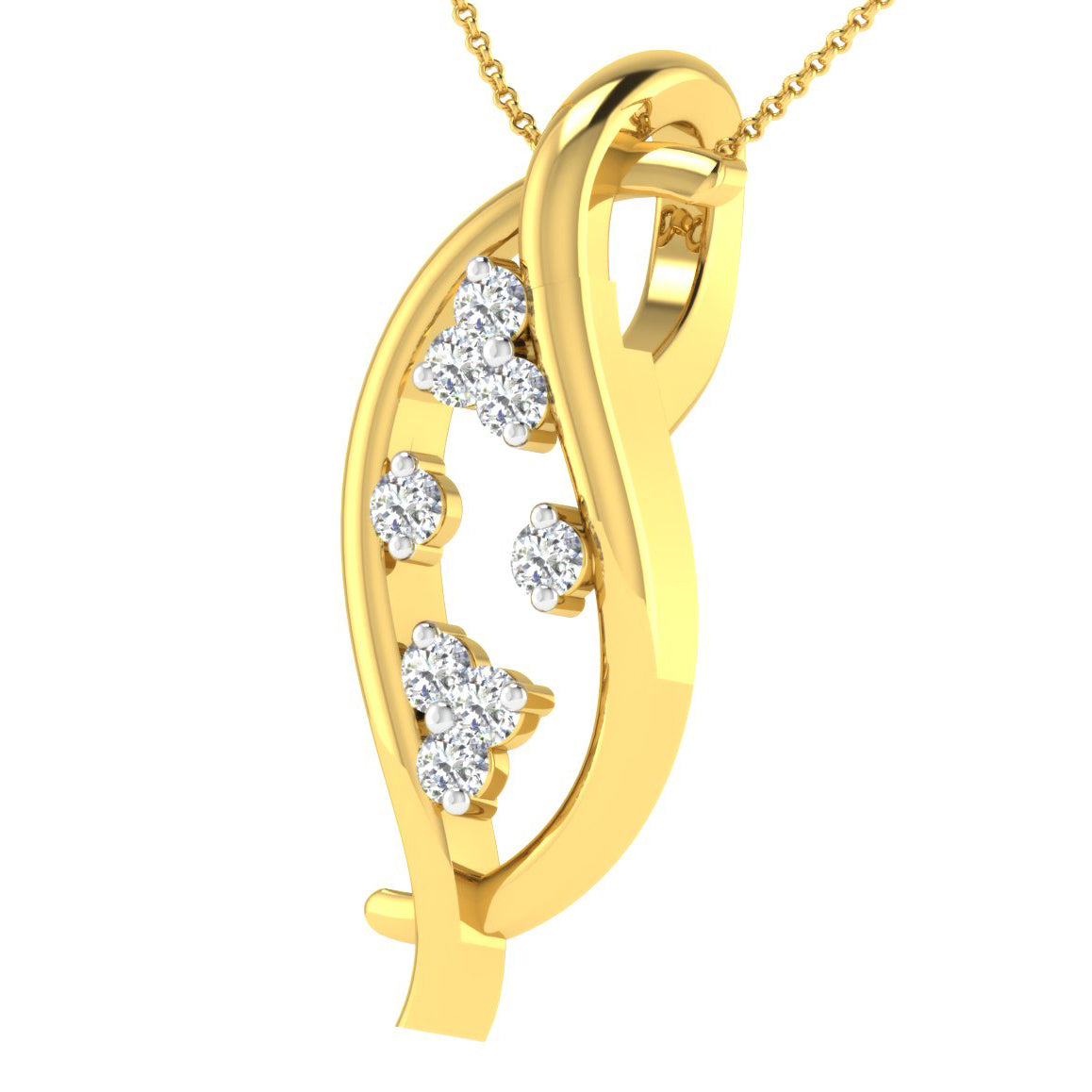 Radiant Riviera Diamond Pendant