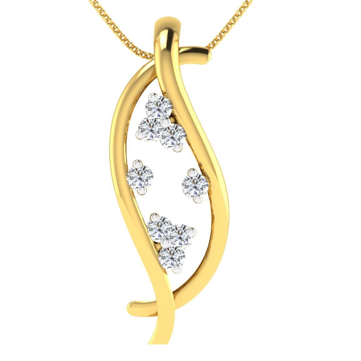 Radiant Riviera Diamond Pendant