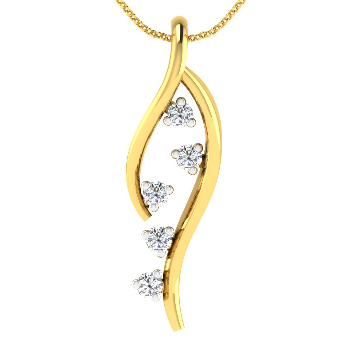 Serene Solitaire Diamond Pendant