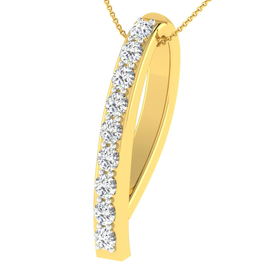 Moonbeam Diamond Pendant 18K