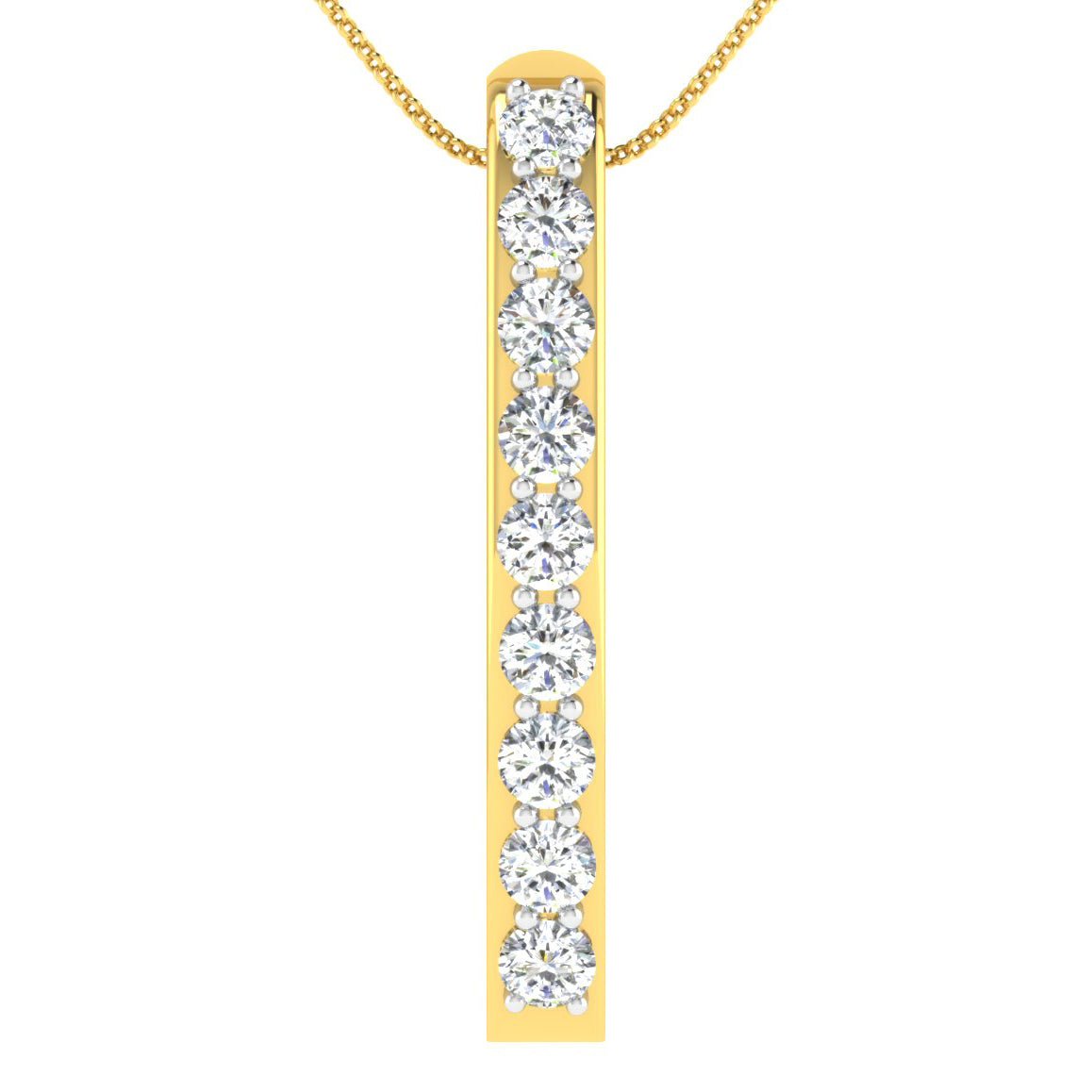 Moonbeam Diamond Pendant 18K