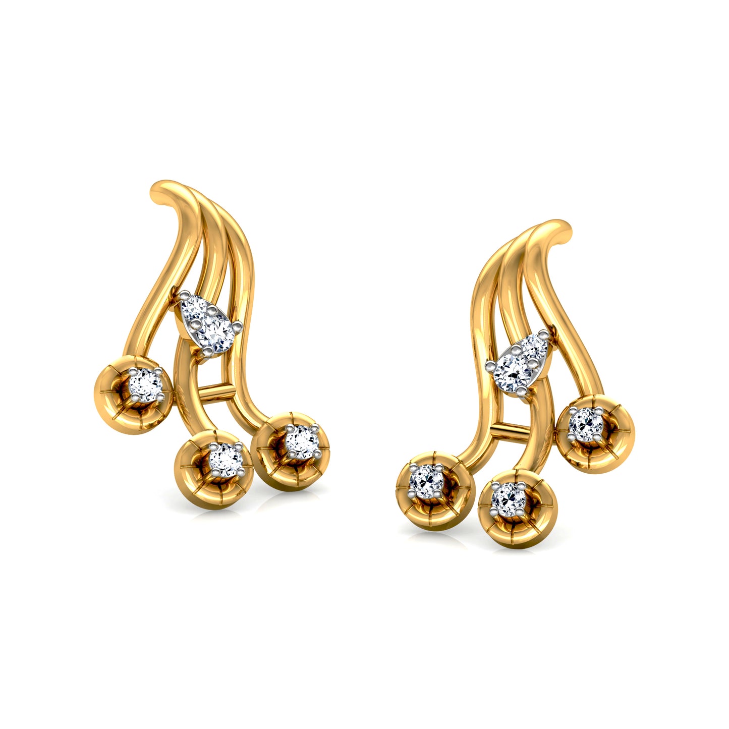 Twinkling Twirl Earrings 18K