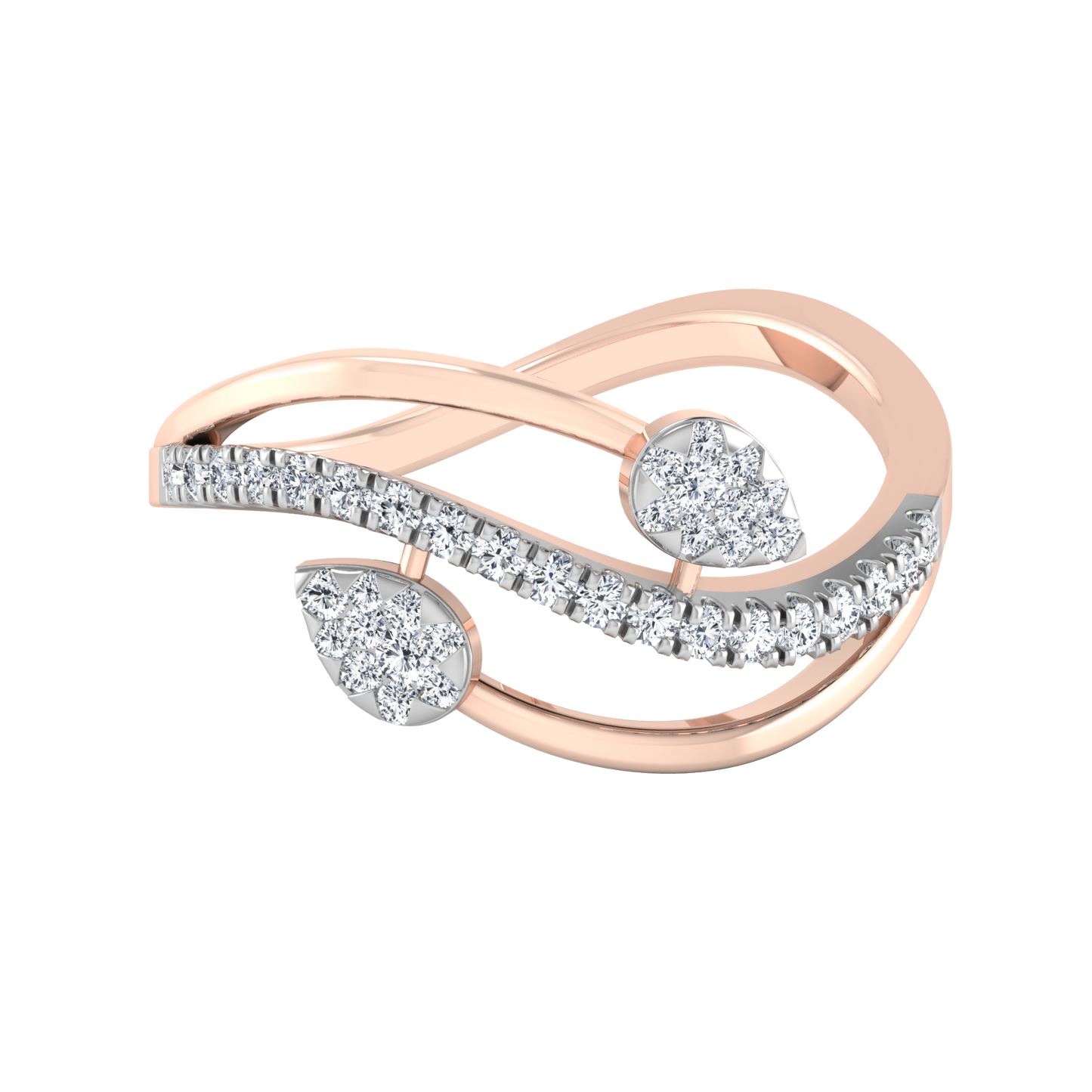 Tranquil Tempest Twilight 14Kt Diamond Ring