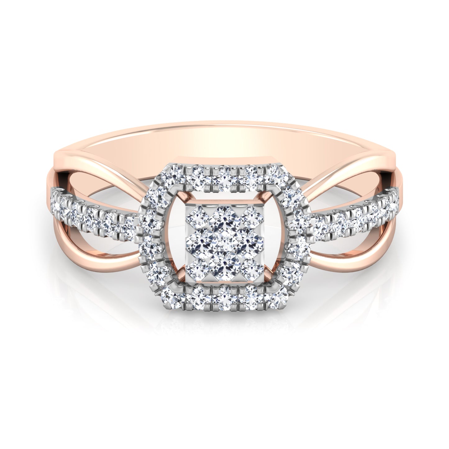 Celestial Citrine Cascade 14Kt Diamond Ring