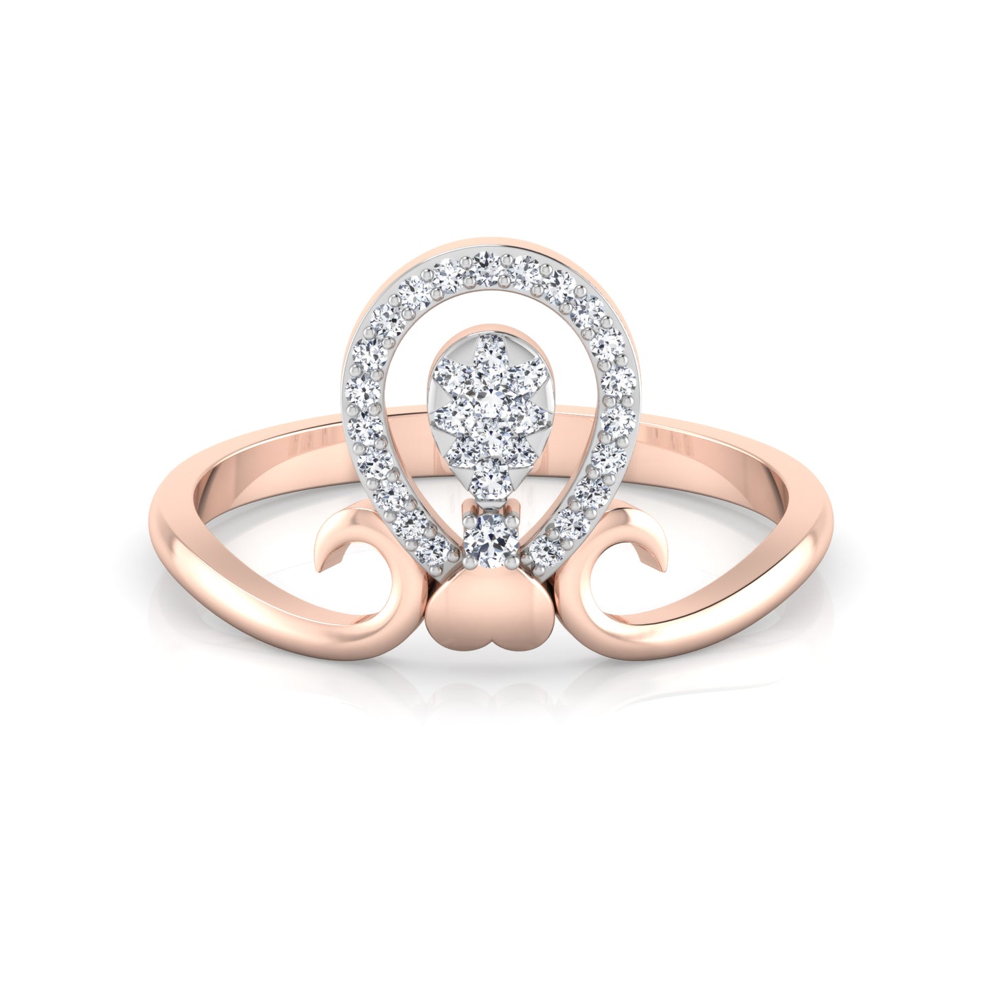 Gilded Graceful Glimmer 14Kt Diamond Ring