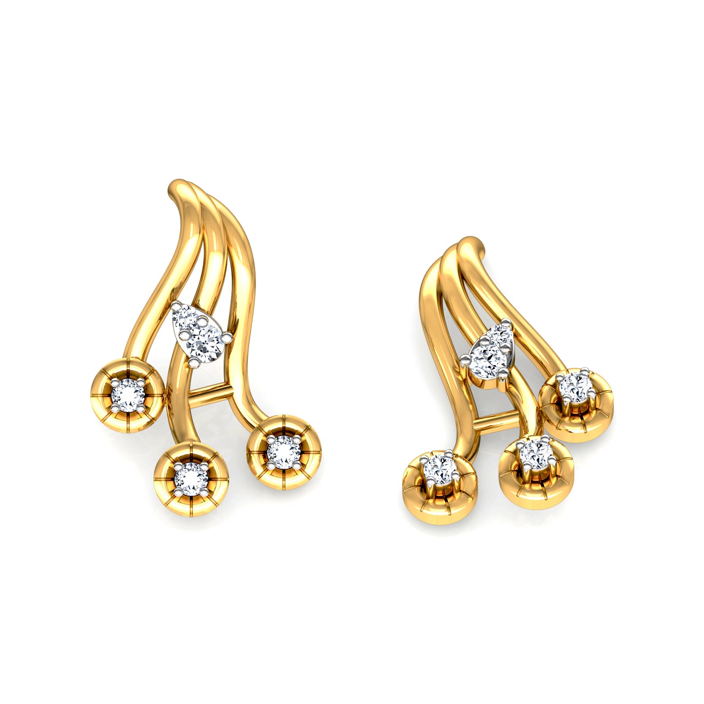 Twinkling Twirl Earrings 18K