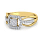 Celestial Citrine Cascade 14Kt Diamond Ring