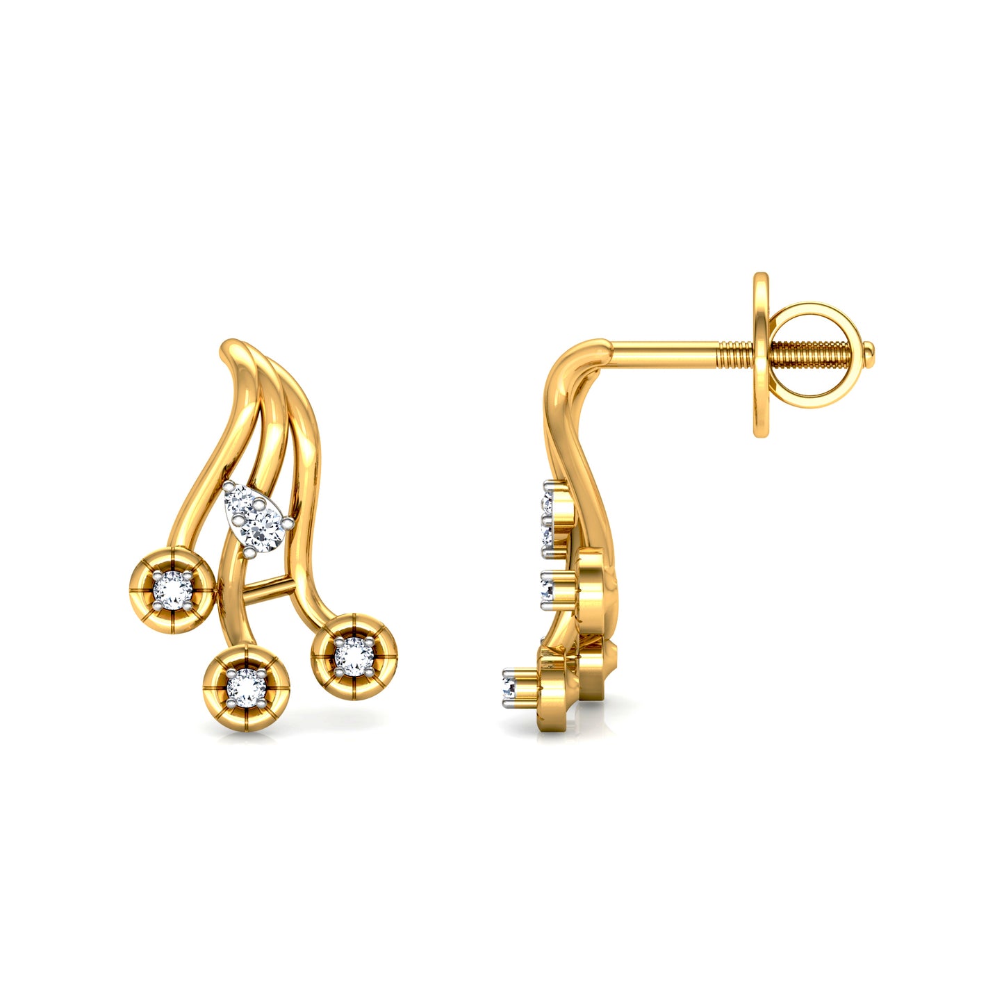 Twinkling Twirl Earrings 18K