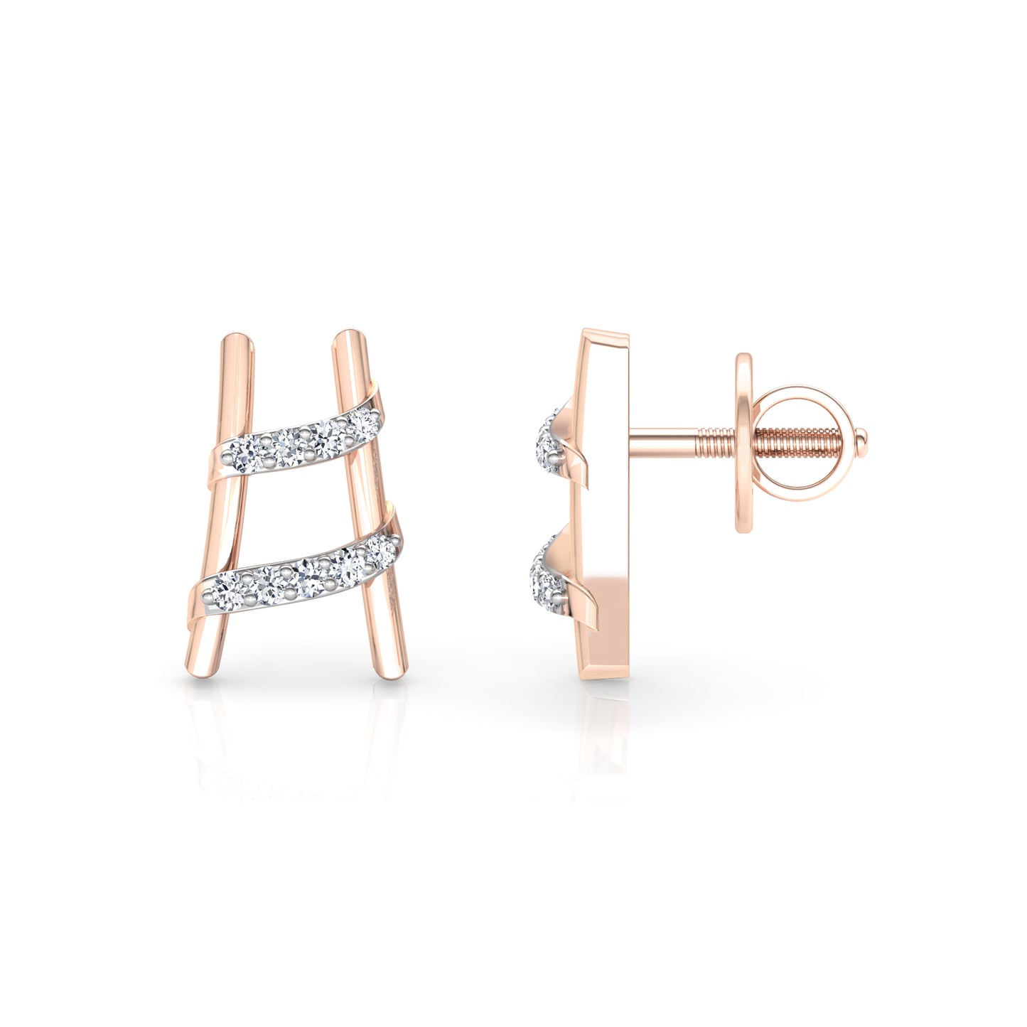 Regal Rosewood Radiance Earrings 18K