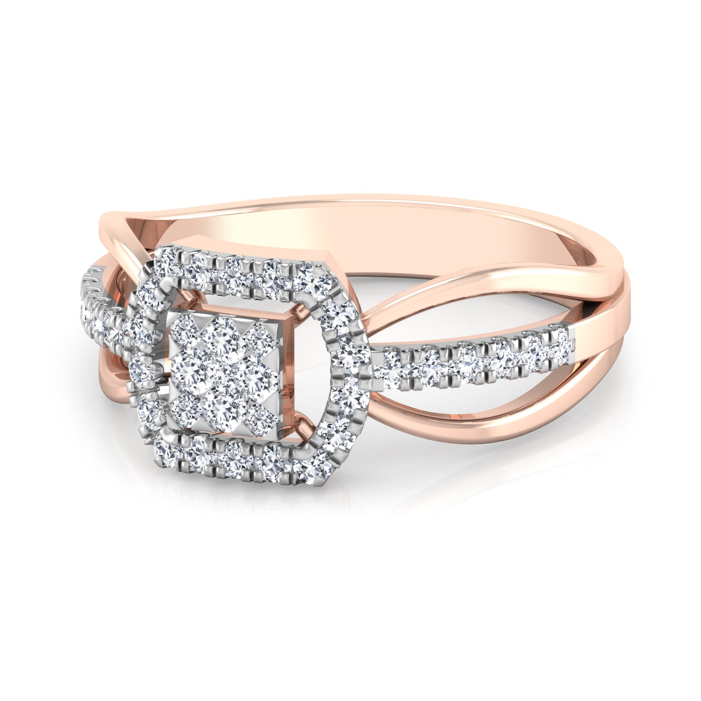 Celestial Citrine Cascade 14Kt Diamond Ring