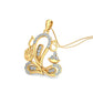 Enlightened Ganesha Diamond Pendant