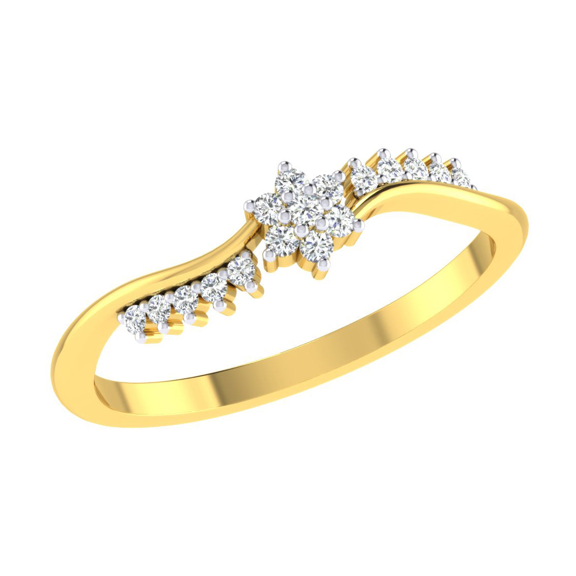 Shimmering Stardust Sparkle 14Kt Diamond Ring
