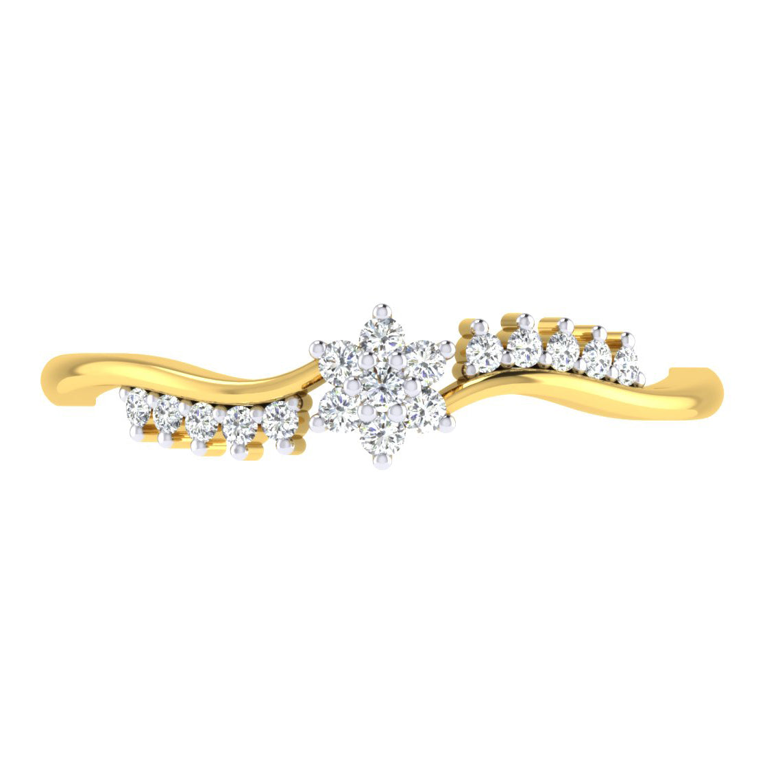 Shimmering Stardust Sparkle 14Kt Diamond Ring
