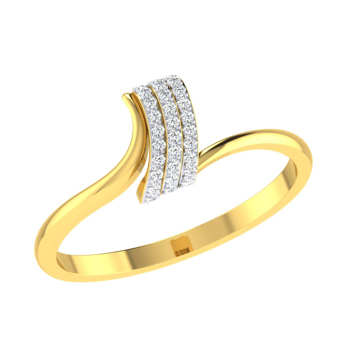Radiant Reflections 14Kt Diamond Ring
