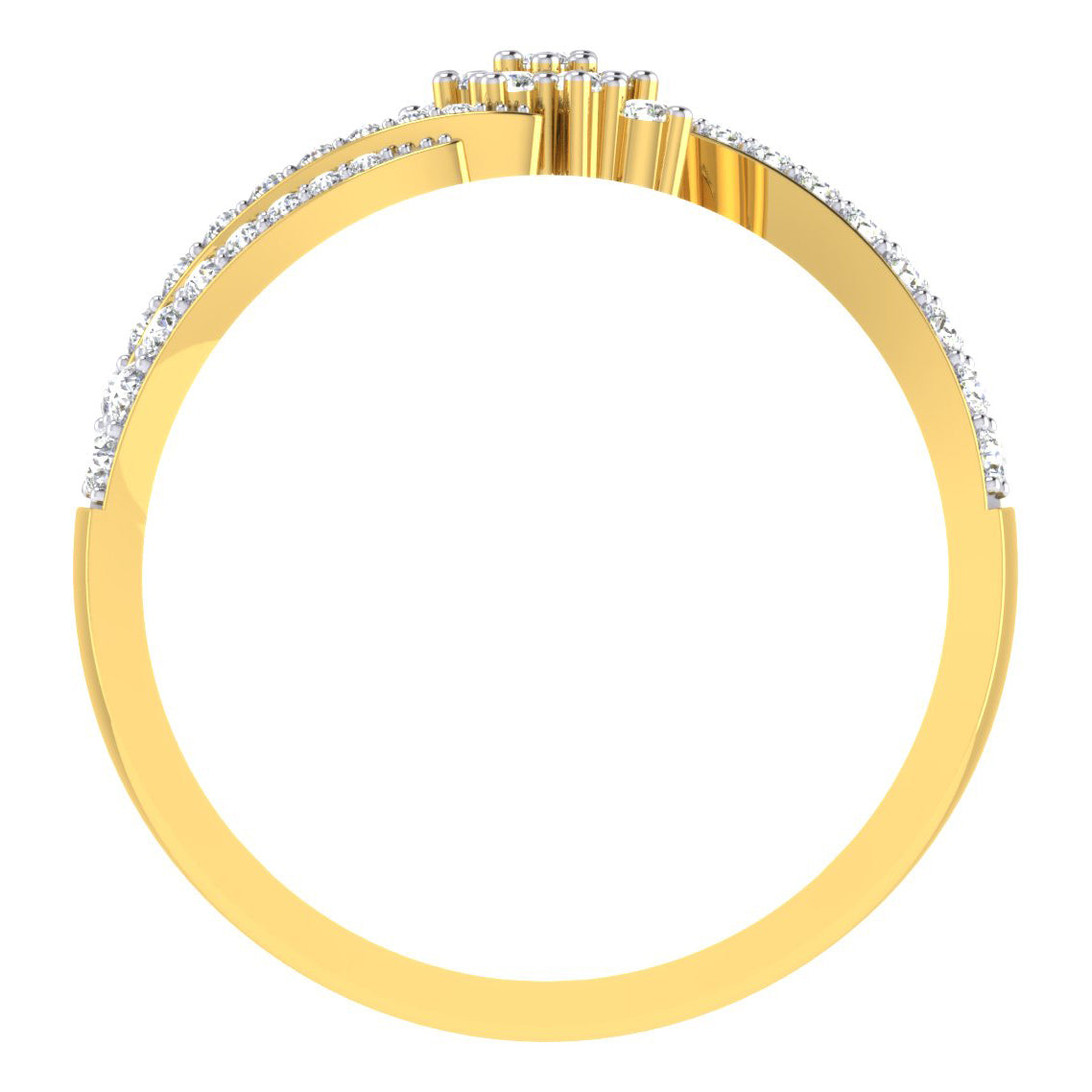 Lustrous Lagoon Luminary 14Kt Diamond Ring