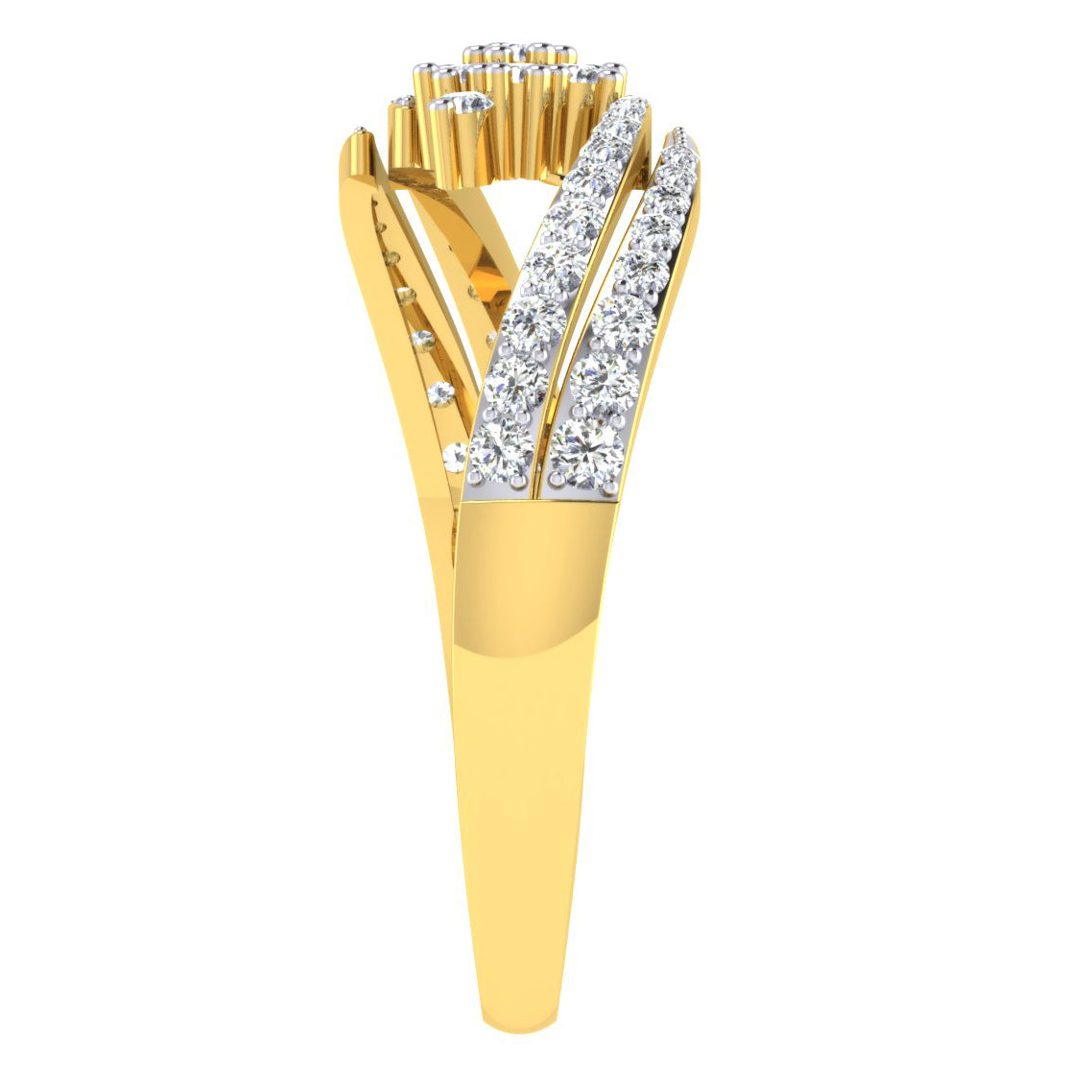 Lustrous Lagoon Luminary 14Kt Diamond Ring